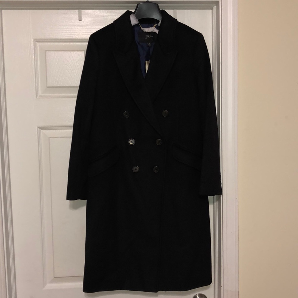 J Crew petite long double breasted topcoat